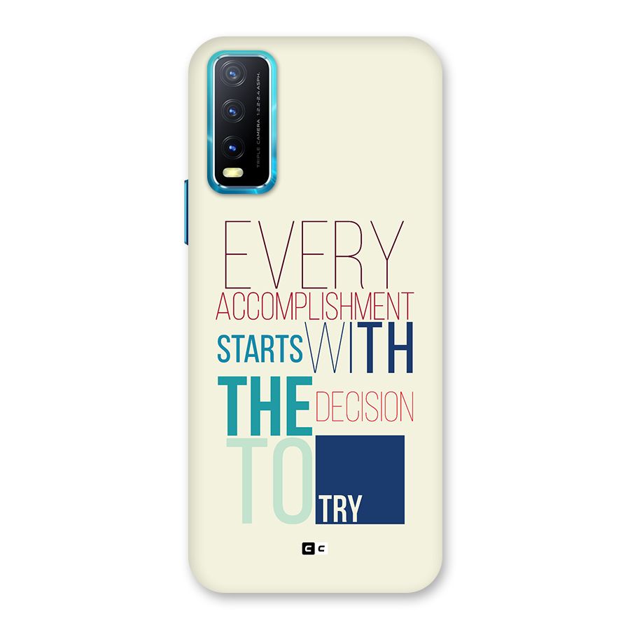 Decision To Try Back Case for Vivo Y20