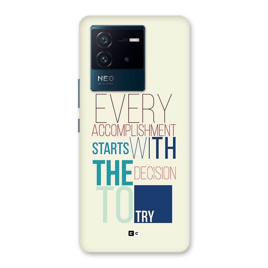 Decision To Try Back Case for Vivo iQOO Neo 6 5G