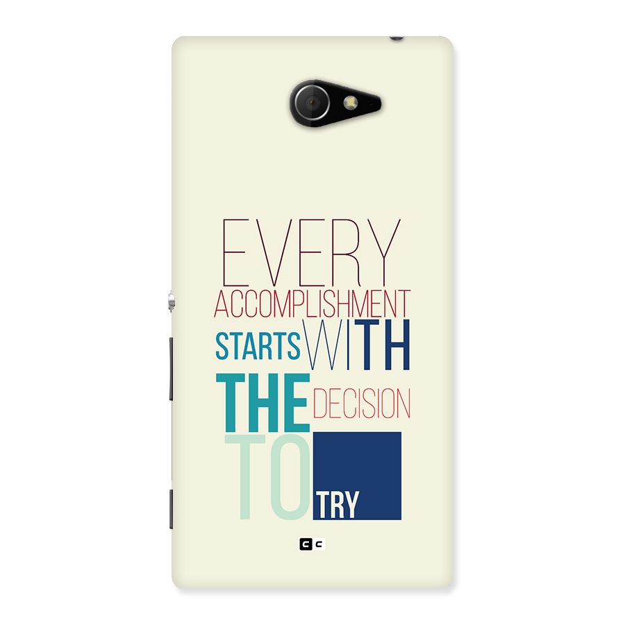Decision To Try Back Case for Xperia M2