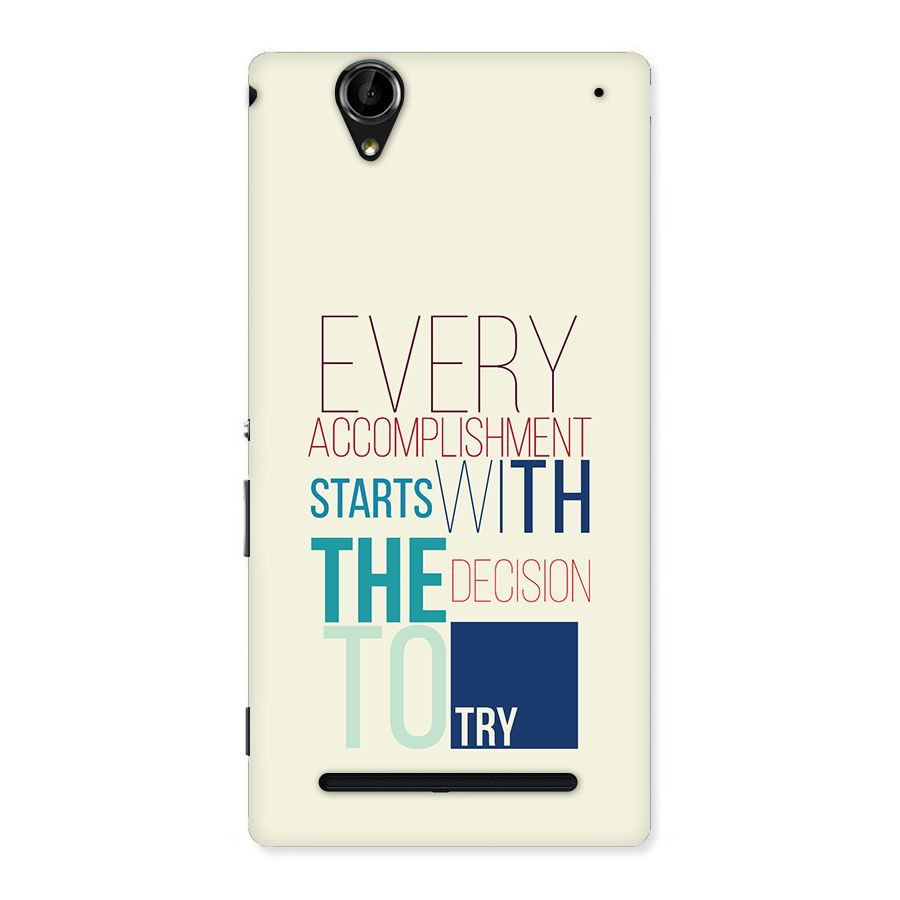 Decision To Try Back Case for Xperia T2