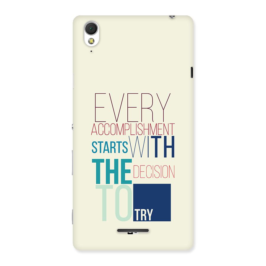 Decision To Try Back Case for Xperia T3