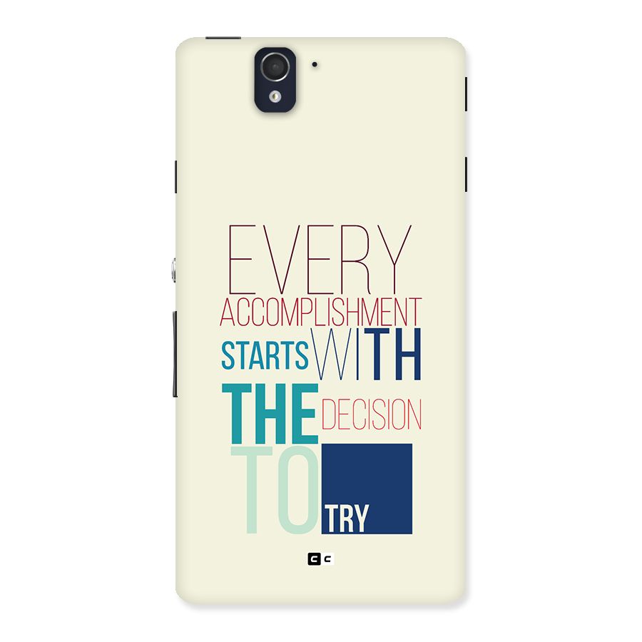 Decision To Try Back Case for Xperia Z
