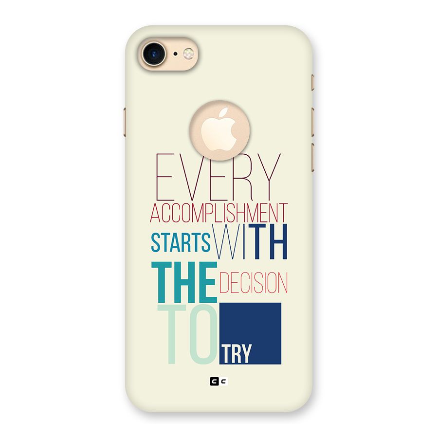 Decision To Try Back Case for iPhone 7 Logo Cut