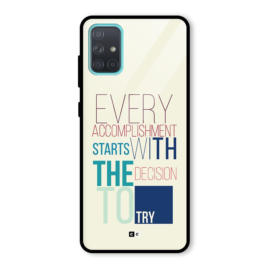 Decision To Try Glass Back Case for Galaxy A71