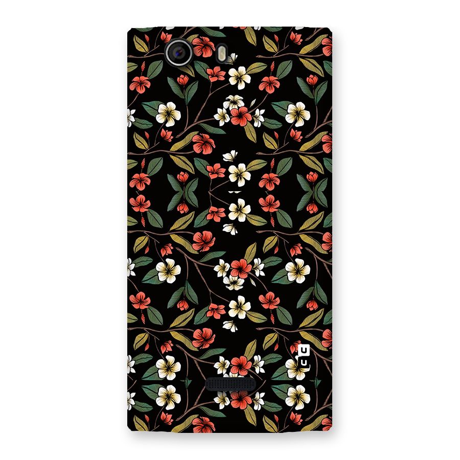 Decorative Florals Pattern Back Case for Canvas Nitro 2 E311