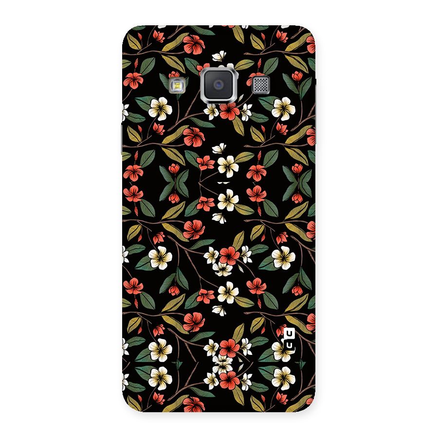 Decorative Florals Pattern Back Case for Galaxy A3