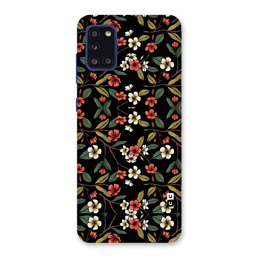 Decorative Florals Pattern Back Case for Galaxy A31