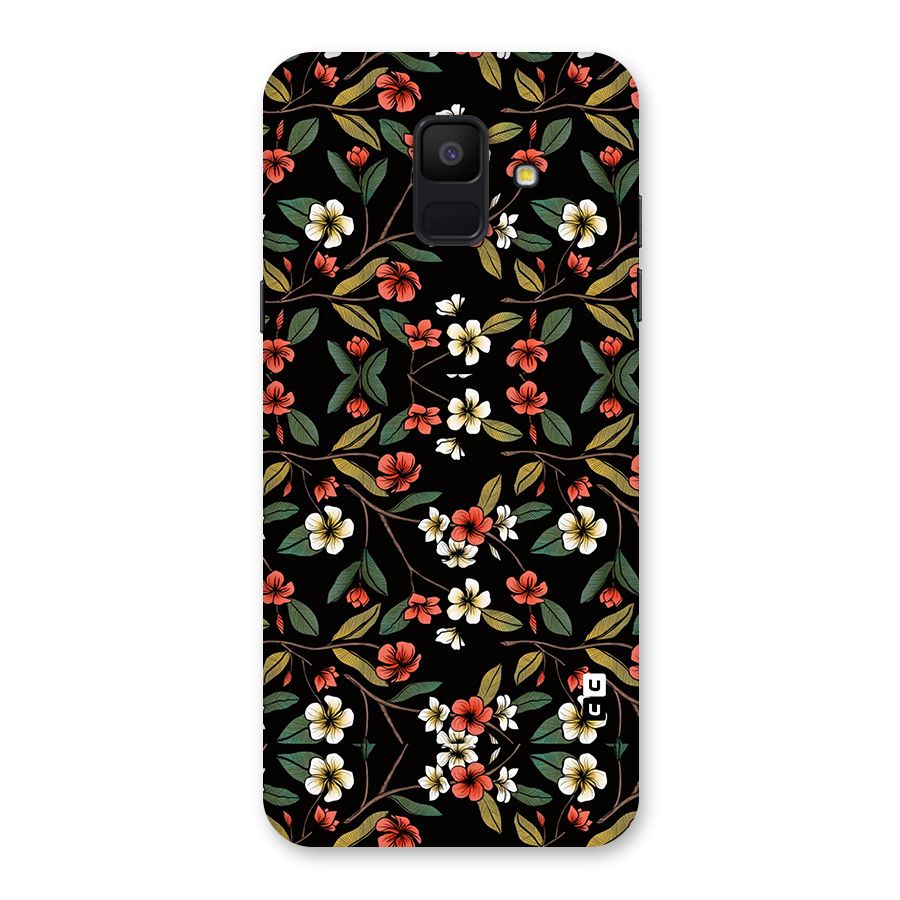 Decorative Florals Pattern Back Case for Galaxy A6 (2018)