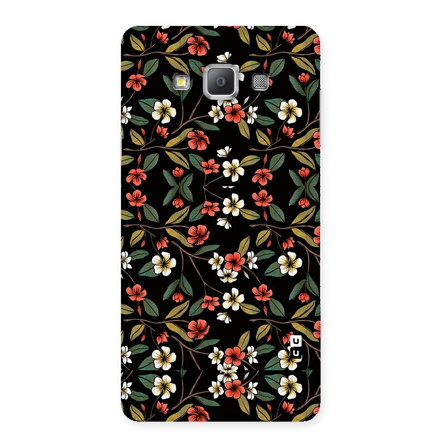 Decorative Florals Pattern Back Case for Galaxy A7
