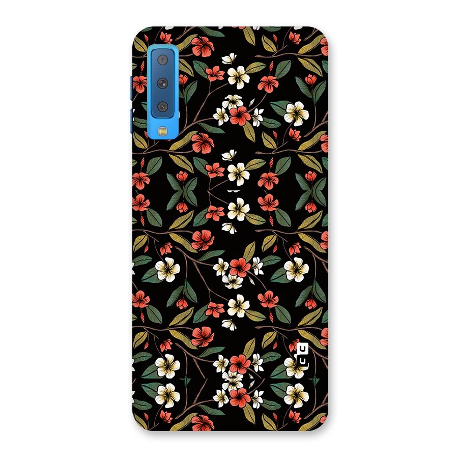 Decorative Florals Pattern Back Case for Galaxy A7 (2018)