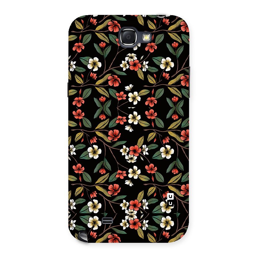 Decorative Florals Pattern Back Case for Galaxy Note 2