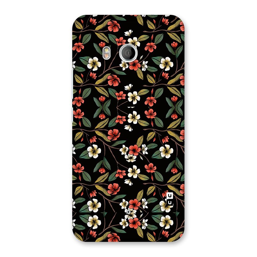 Decorative Florals Pattern Back Case for HTC U11