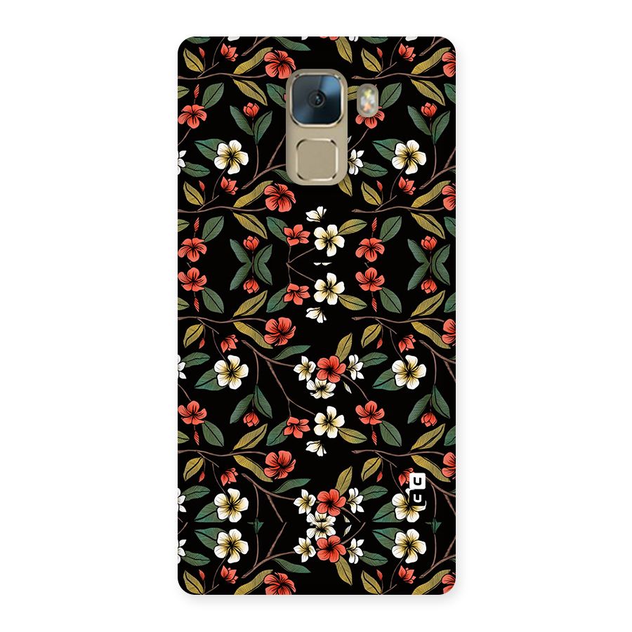 Decorative Florals Pattern Back Case for Huawei Honor 7