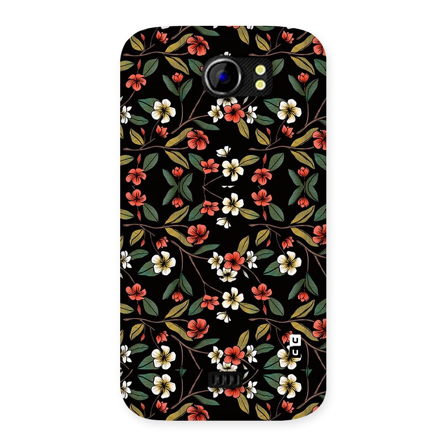 Decorative Florals Pattern Back Case for Micromax Canvas 2 A110