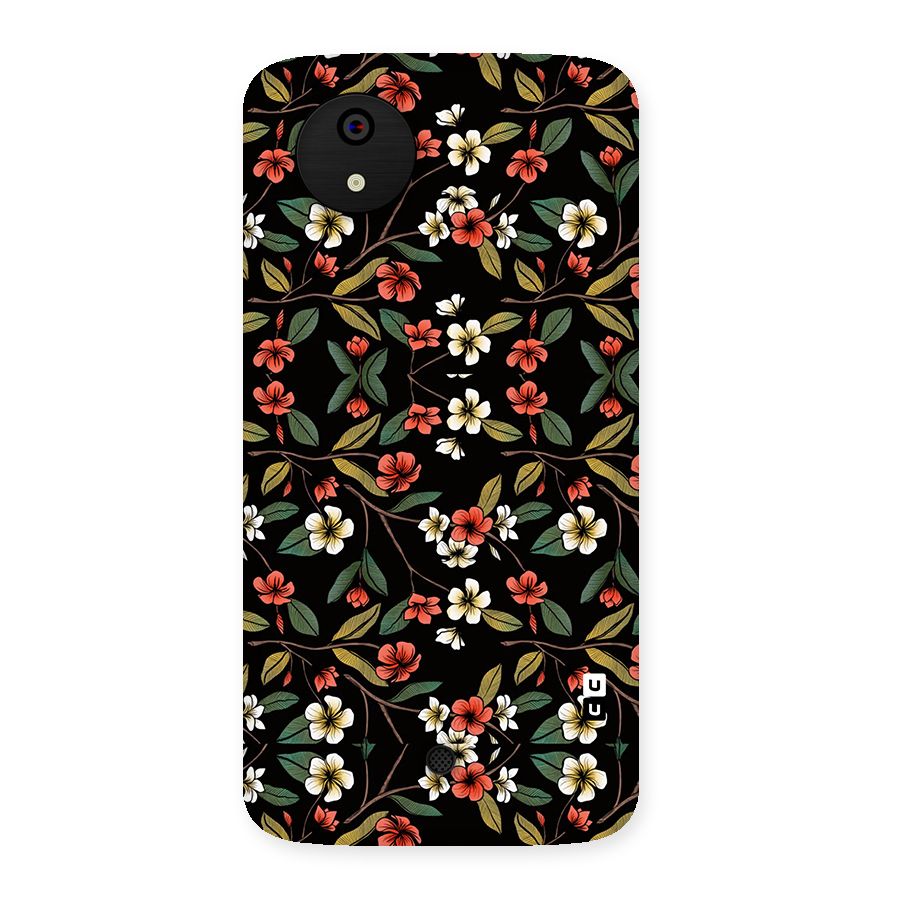Decorative Florals Pattern Back Case for Micromax Canvas A1
