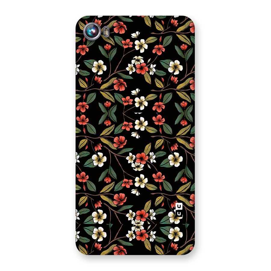 Decorative Florals Pattern Back Case for Micromax Canvas Fire 4 A107