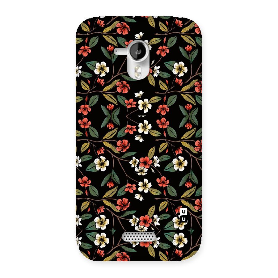 Decorative Florals Pattern Back Case for Micromax Canvas HD A116