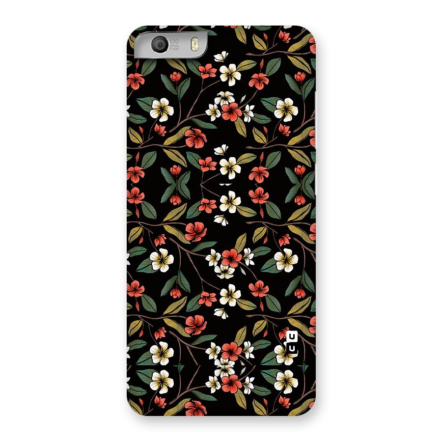 Decorative Florals Pattern Back Case for Micromax Canvas Knight 2