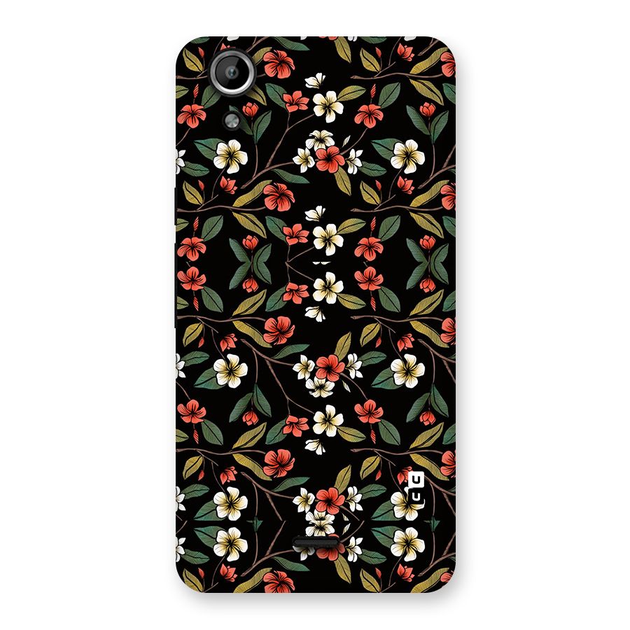 Decorative Florals Pattern Back Case for Micromax Canvas Selfie Lens Q345