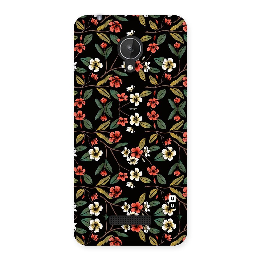 Decorative Florals Pattern Back Case for Micromax Canvas Spark Q380