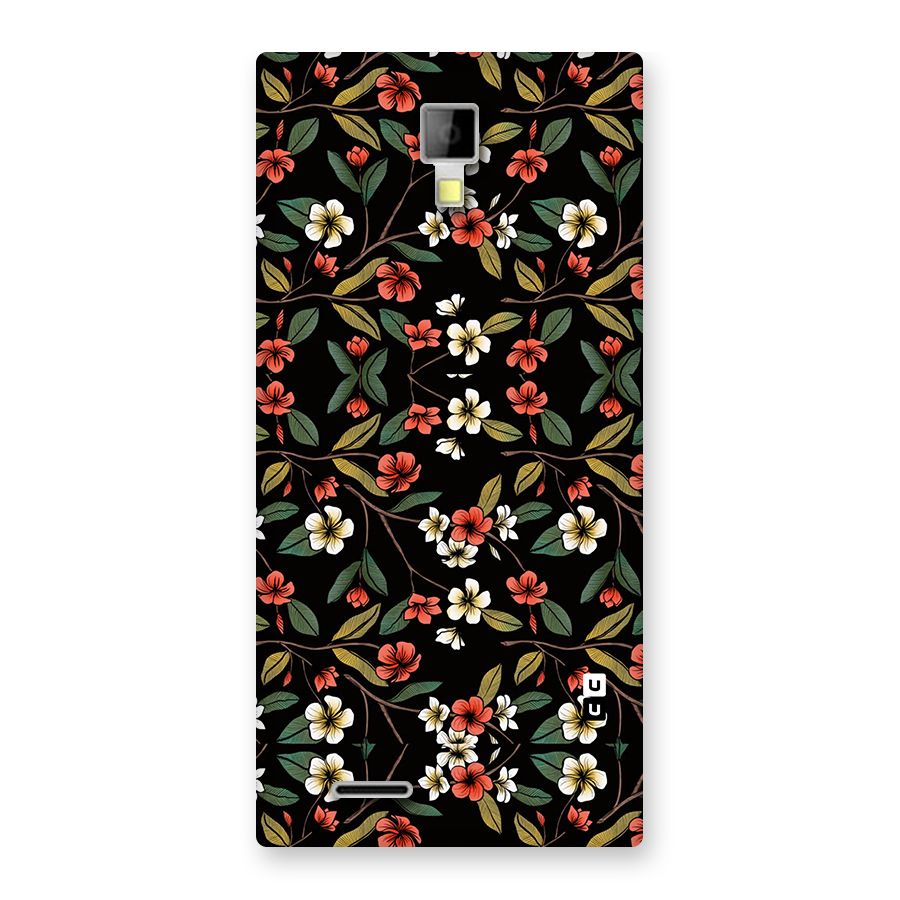 Decorative Florals Pattern Back Case for Micromax Canvas Xpress A99