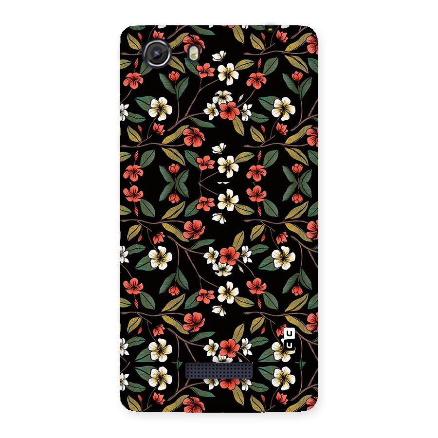 Decorative Florals Pattern Back Case for Micromax Unite 3