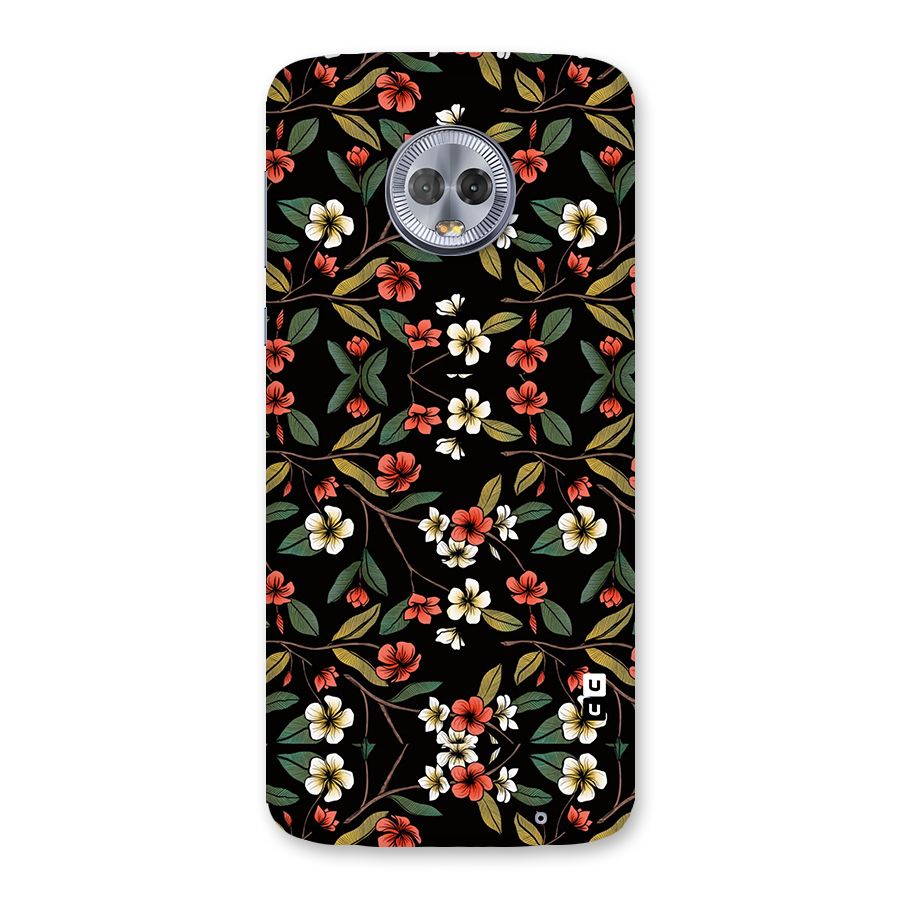 Decorative Florals Pattern Back Case for Moto G6 Plus