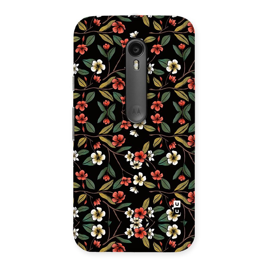 Decorative Florals Pattern Back Case for Moto G Turbo