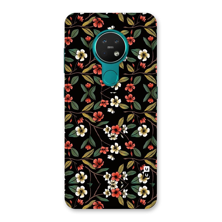 Decorative Florals Pattern Back Case for Nokia 7.2