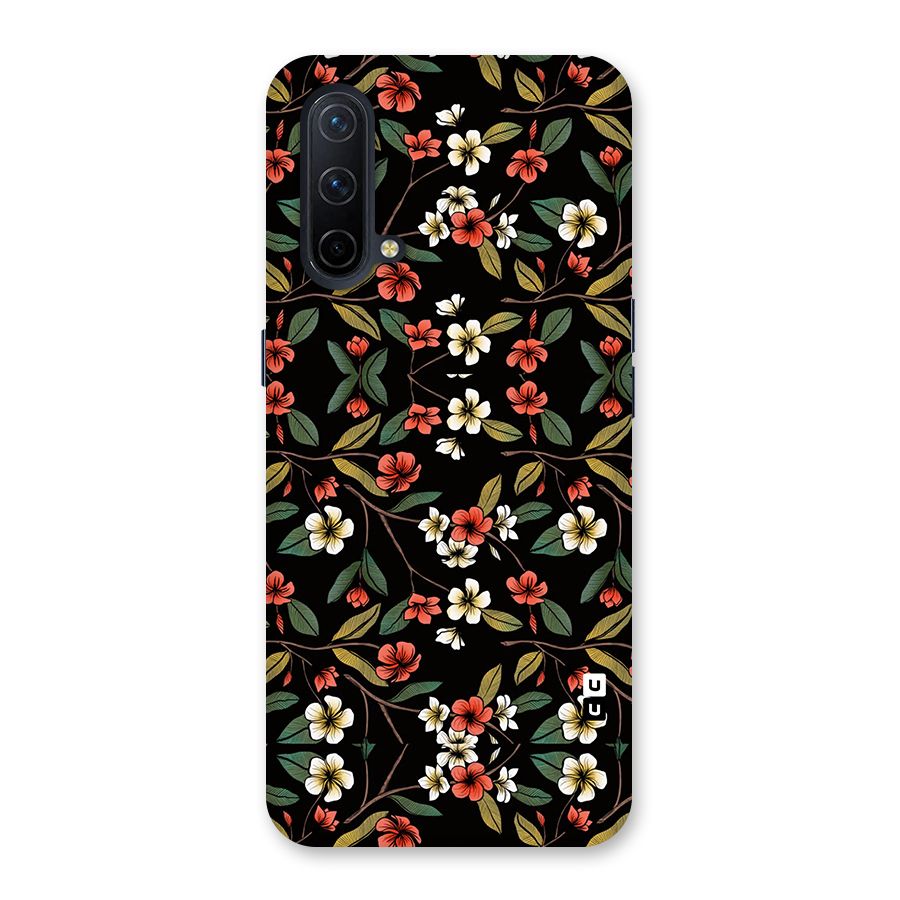 Decorative Florals Pattern Glass Back Case for OnePlus Nord CE 5G