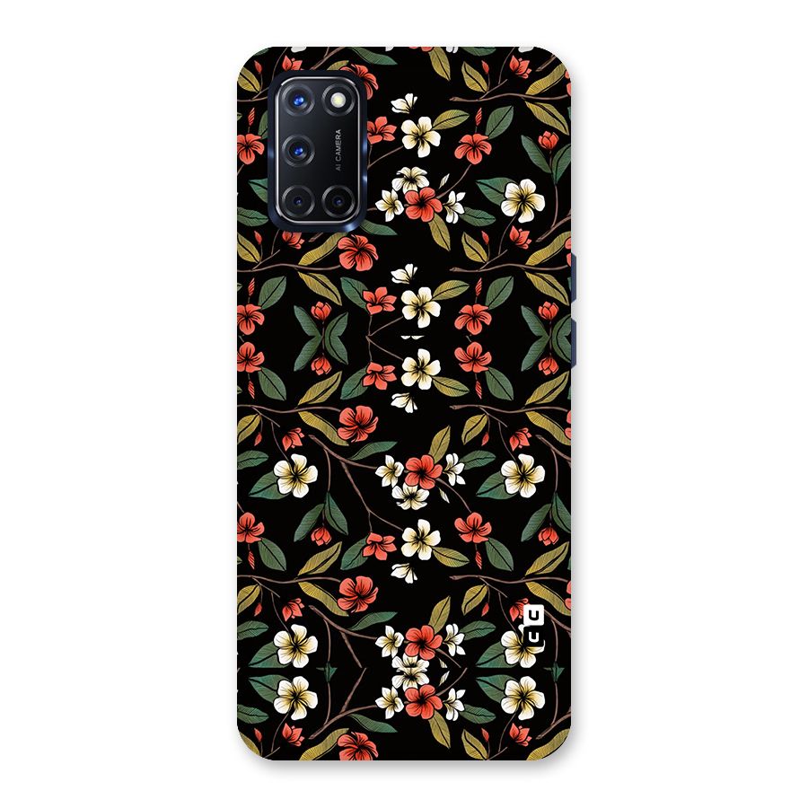 Decorative Florals Pattern Back Case for Oppo A52