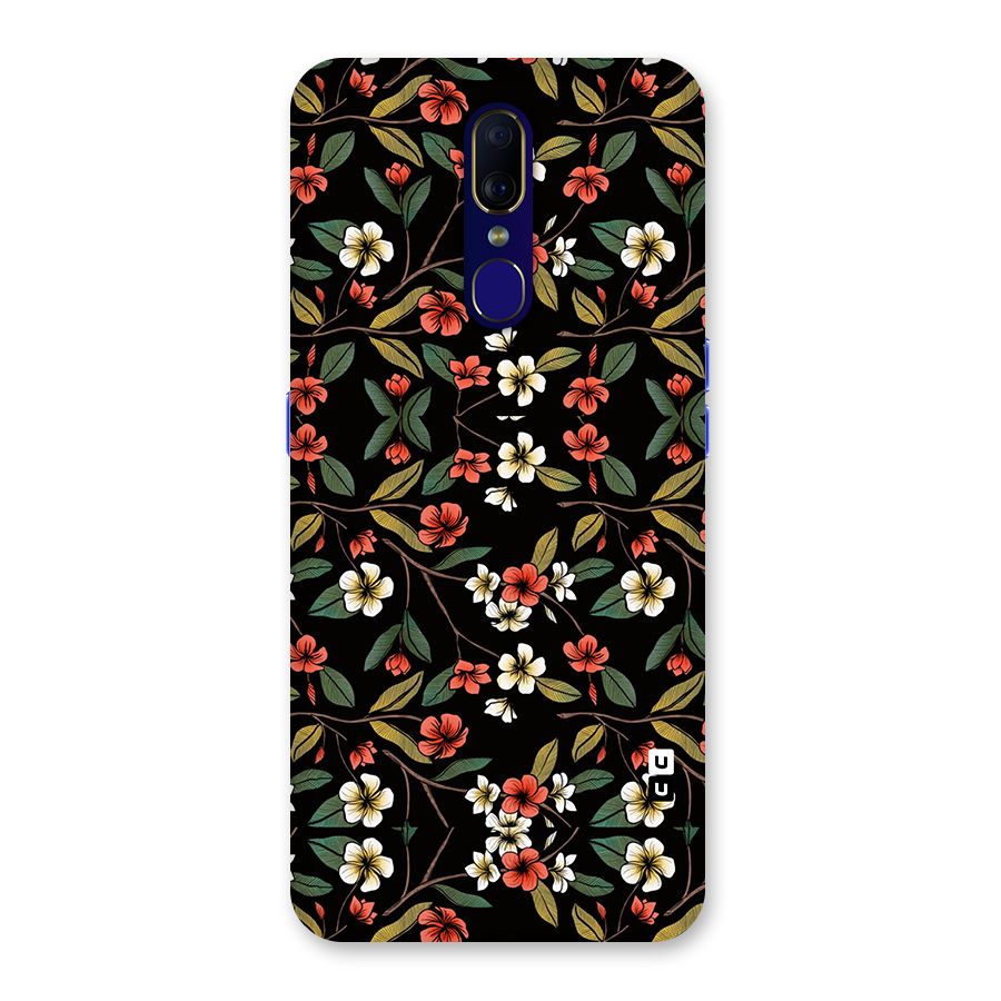 Decorative Florals Pattern Back Case for Oppo A9