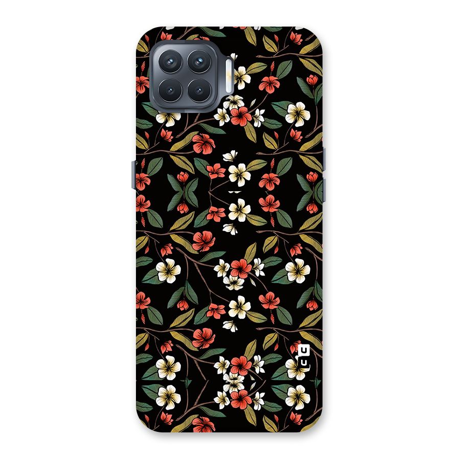 Decorative Florals Pattern Back Case for Oppo F17 Pro