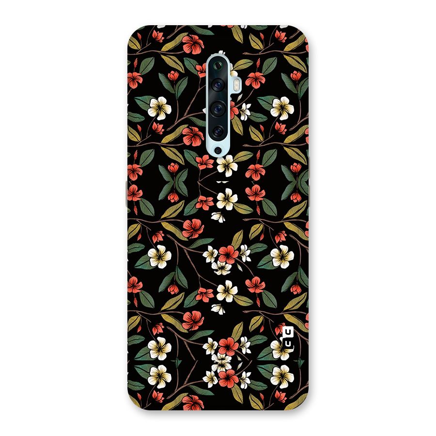 Decorative Florals Pattern Back Case for Oppo Reno2 F