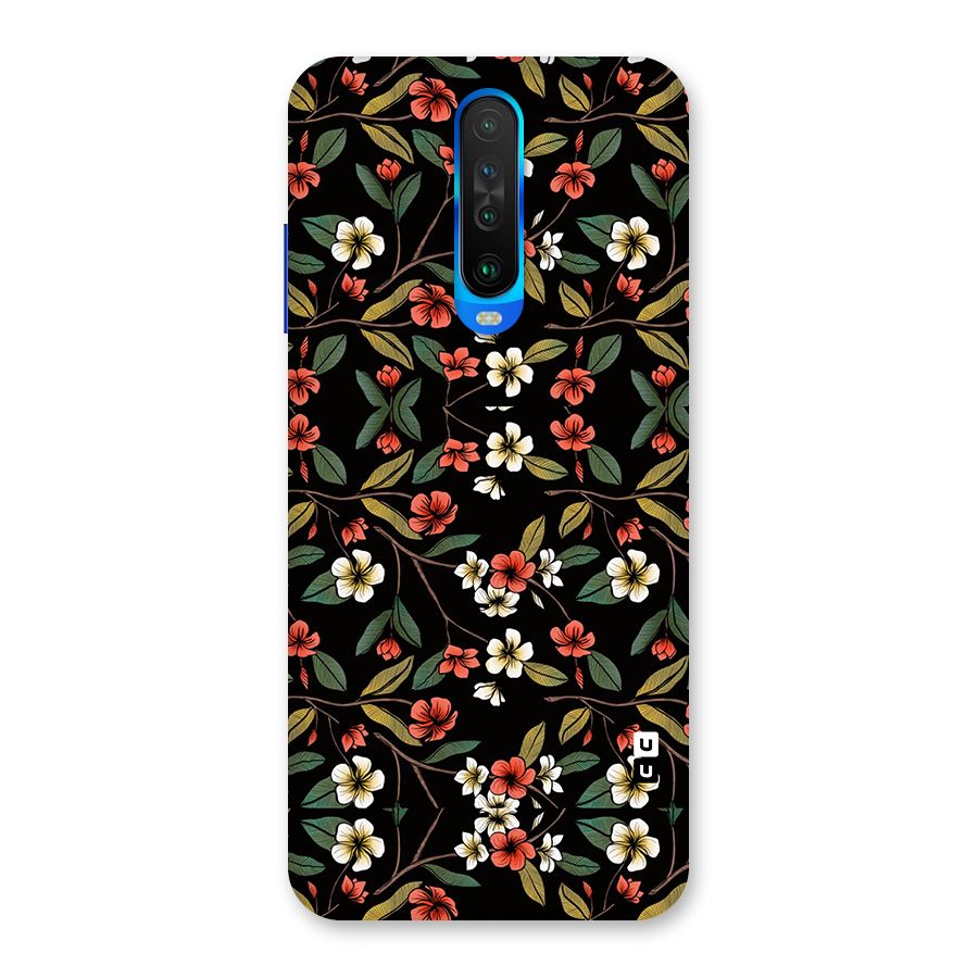 Decorative Florals Pattern Back Case for Poco X2