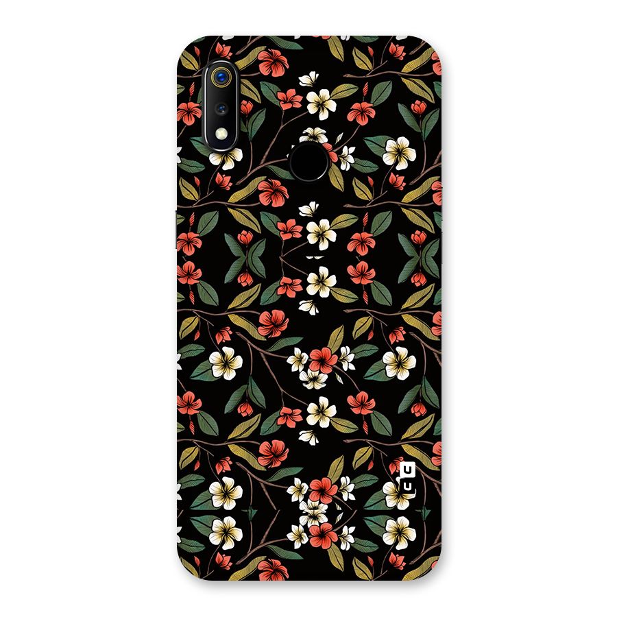 Decorative Florals Pattern Back Case for Realme 3
