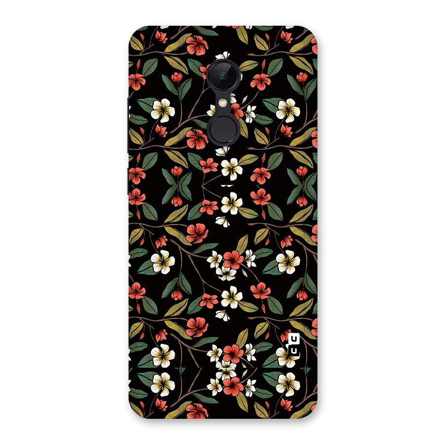 Decorative Florals Pattern Back Case for Redmi 5