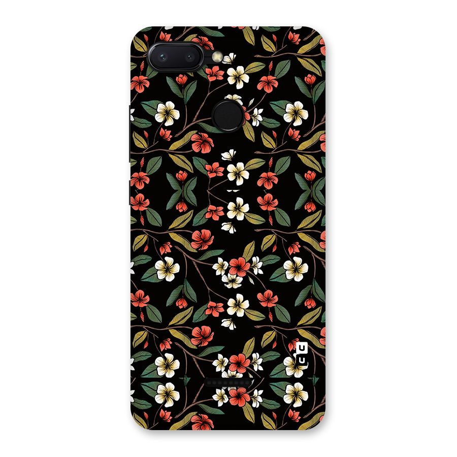 Decorative Florals Pattern Back Case for Redmi 6