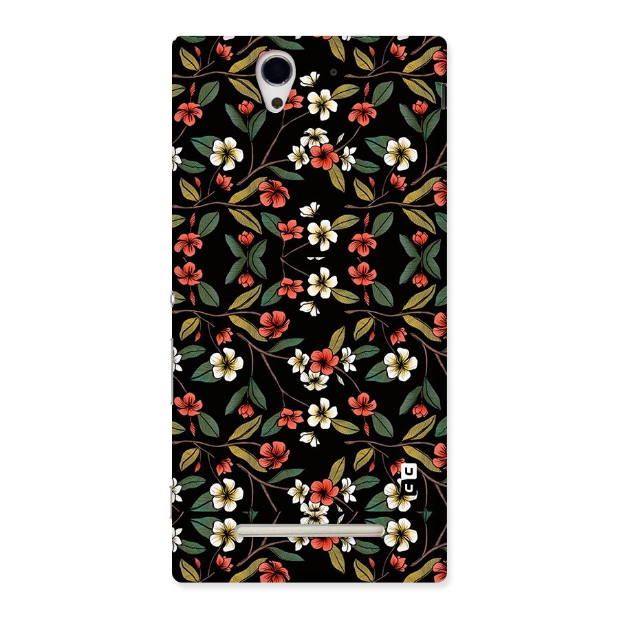 Decorative Florals Pattern Back Case for Sony Xperia C3