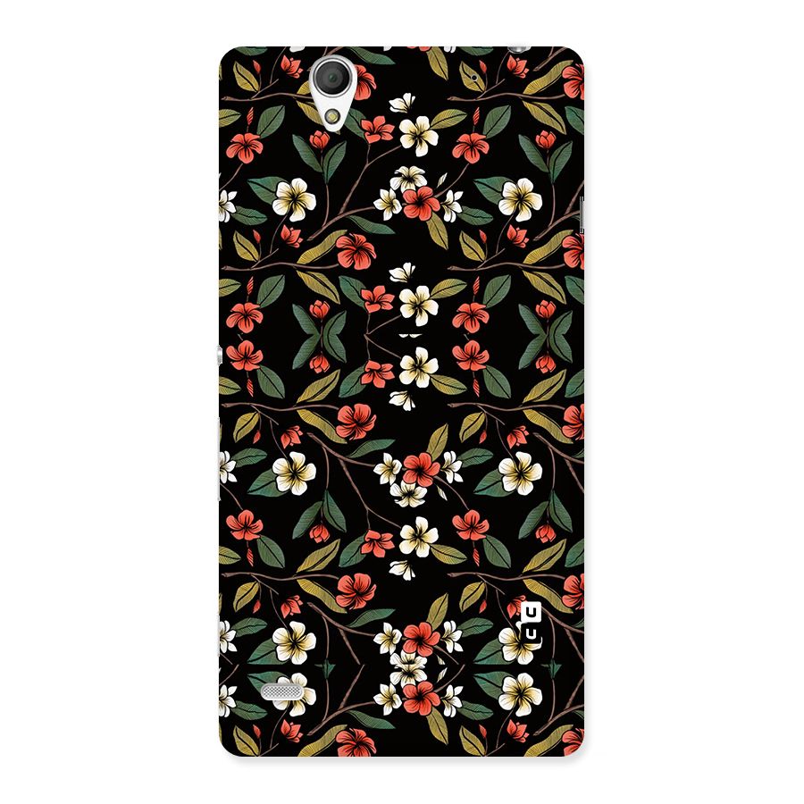 Decorative Florals Pattern Back Case for Sony Xperia C4