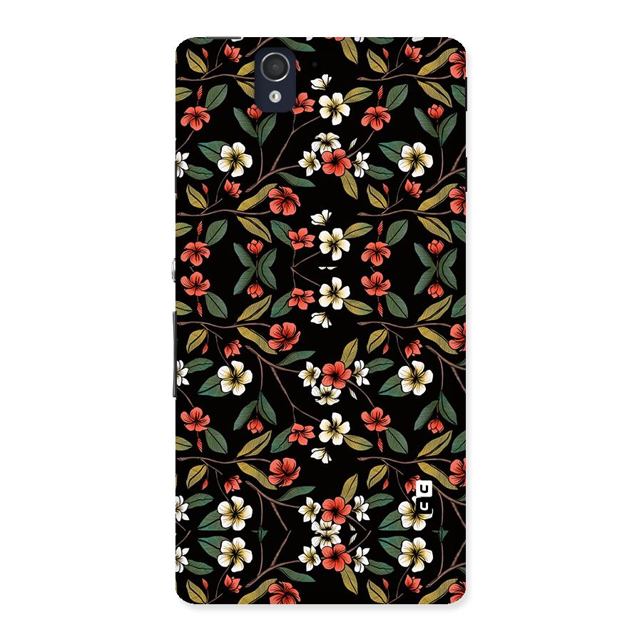 Decorative Florals Pattern Back Case for Sony Xperia Z