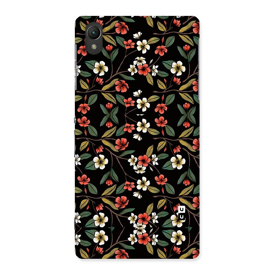 Decorative Florals Pattern Back Case for Sony Xperia Z2