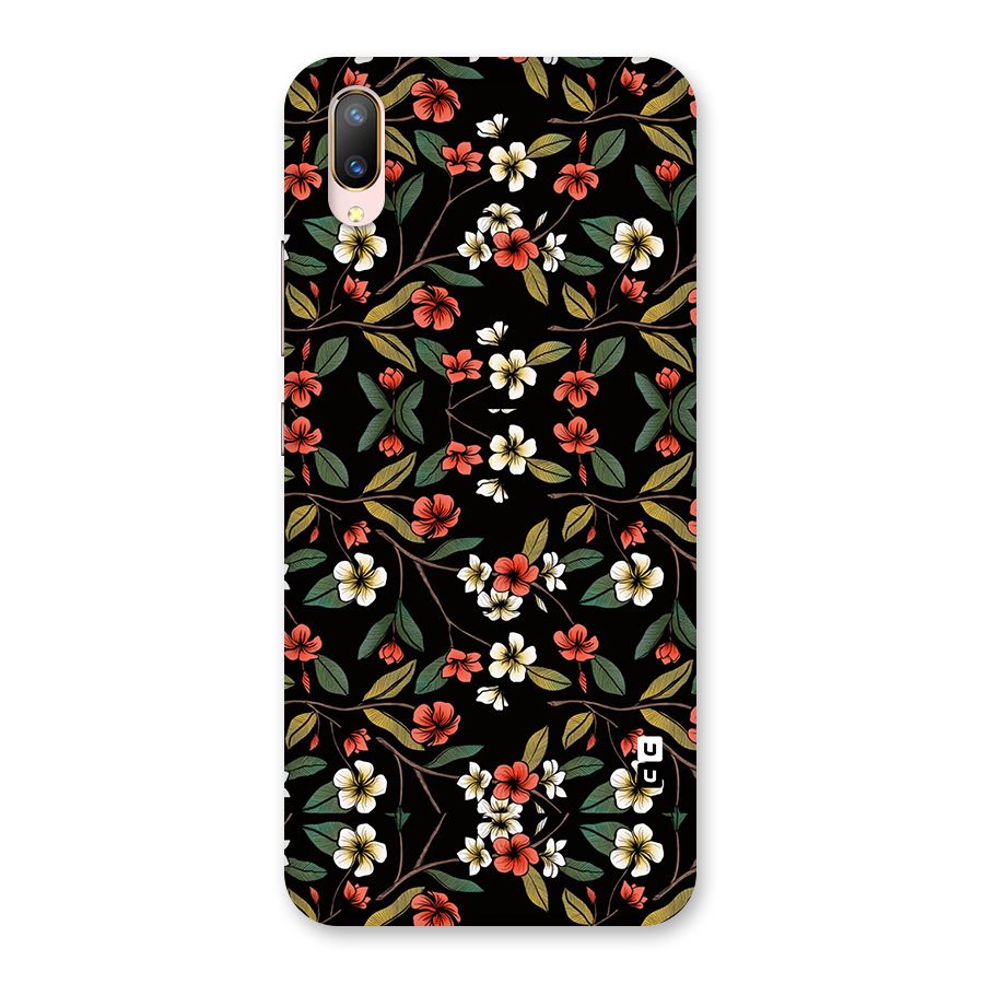 Decorative Florals Pattern Back Case for Vivo V11 Pro