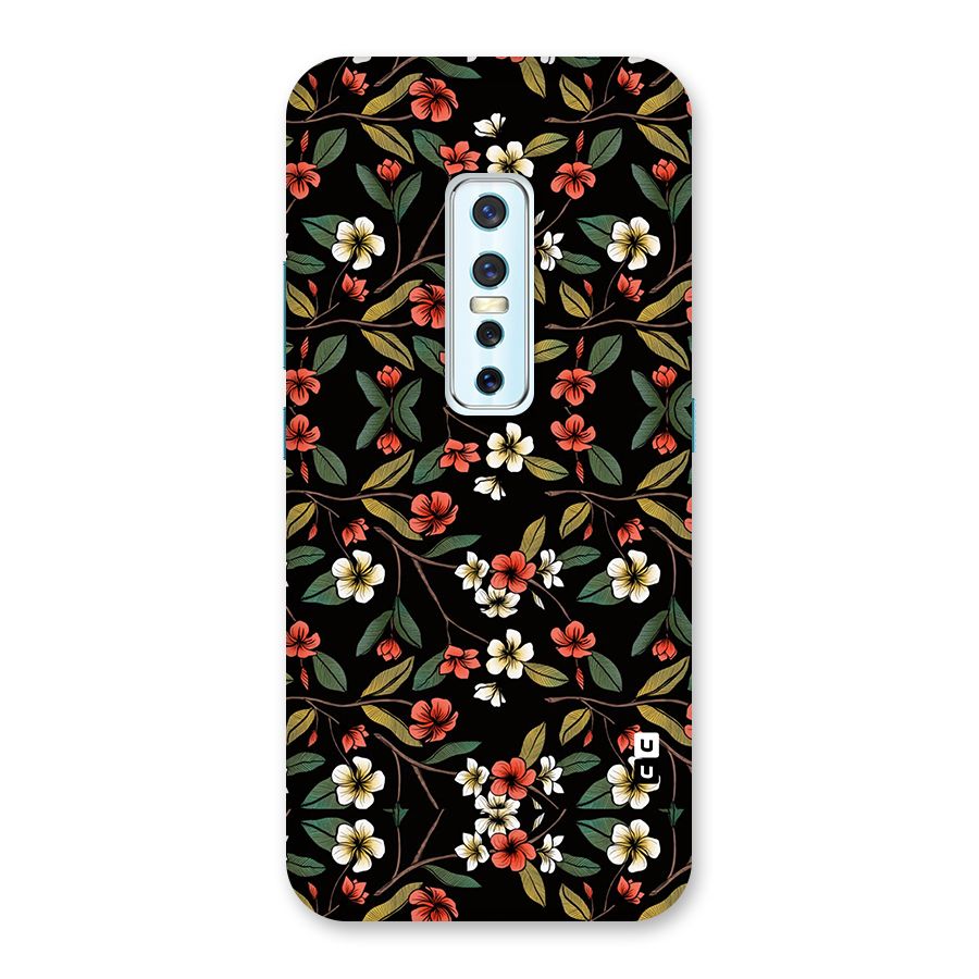 Decorative Florals Pattern Back Case for Vivo V17 Pro