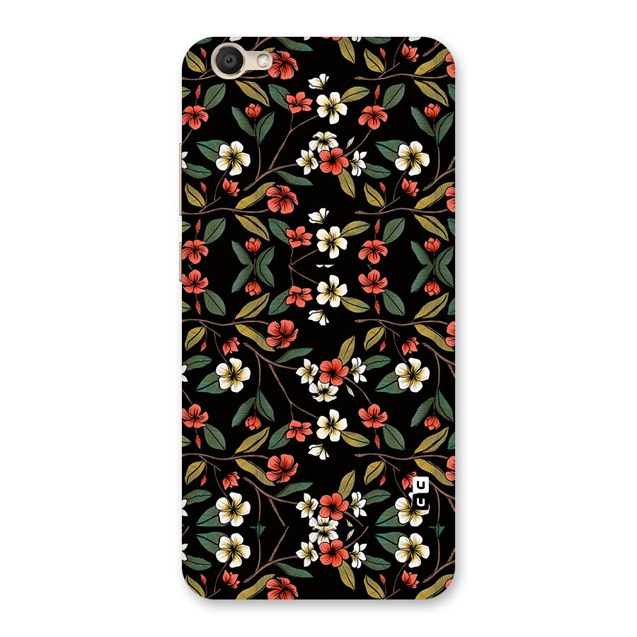 Decorative Florals Pattern Back Case for Vivo V5