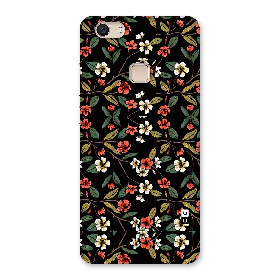 Decorative Florals Pattern Back Case for Vivo V7