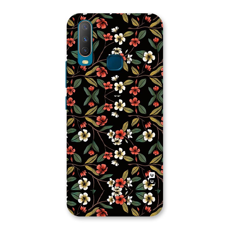 Decorative Florals Pattern Back Case for Vivo Y11