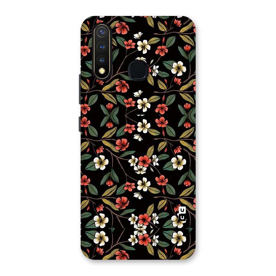 Decorative Florals Pattern Back Case for Vivo Y19