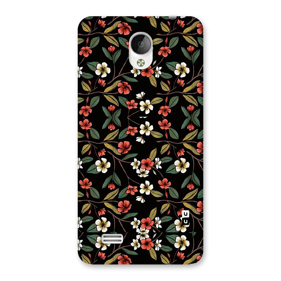 Decorative Florals Pattern Back Case for Vivo Y21