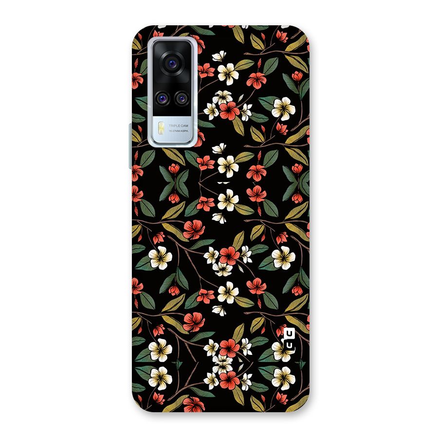 Decorative Florals Pattern Back Case for Vivo Y31